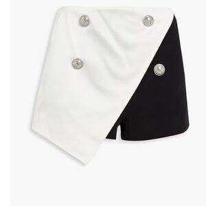 Balmain two tone crepe shorts